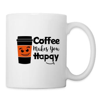 Coffee makes you happy - Mug - white - Right