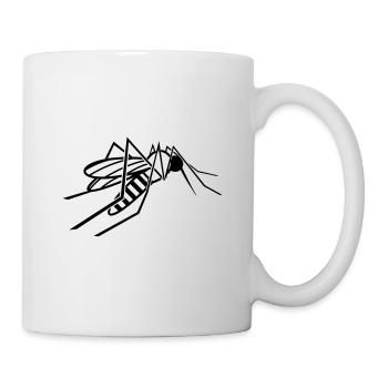Mücke Moskito Stechfliege Insekt Geschenk - Tasse - Weiß - Rechts