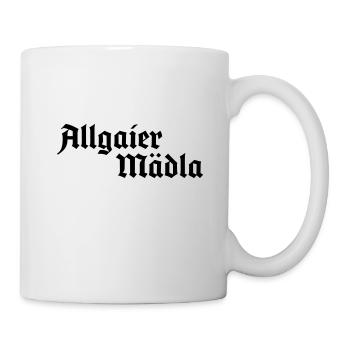Allgaier Mädla - Allgäu Design für Frauen - Tasse - Weiß - Rechts