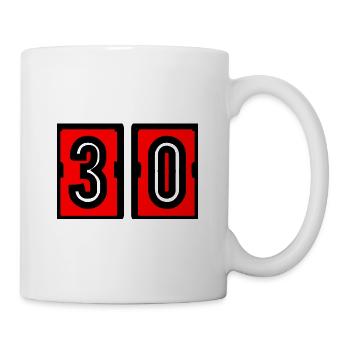 30 ANS. 30e ANNIVERSAIRE. ANNIVERSAIRE 30 ANS. 30 - Mug blanc - blanc - Droite