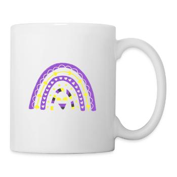 Nonbinary Pride Boho-Regenbogen - Tasse - Weiß - Rechts
