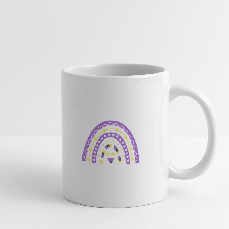 Nonbinary Pride Boho-Regenbogen Tasse