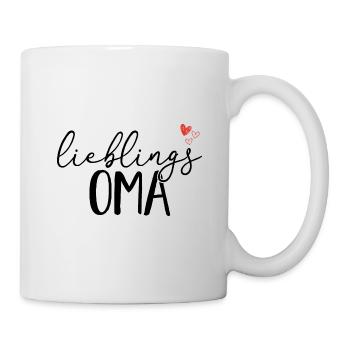 Lieblings Oma - Großmutter Geschenk Liebe Familie - Tasse - Weiß - Rechts