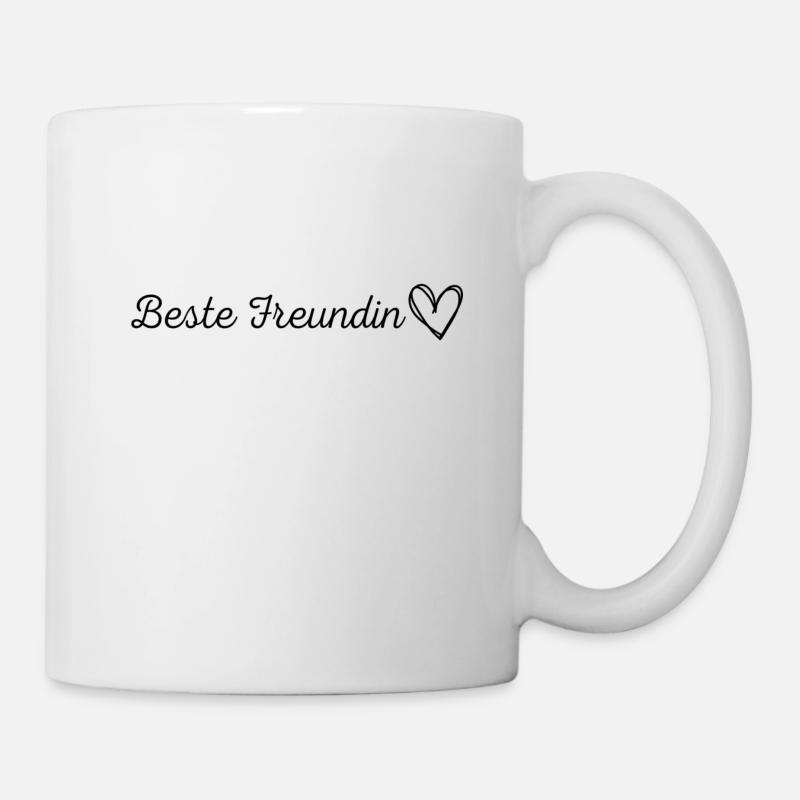 Beste Freundin Design - Tasse - Weiß