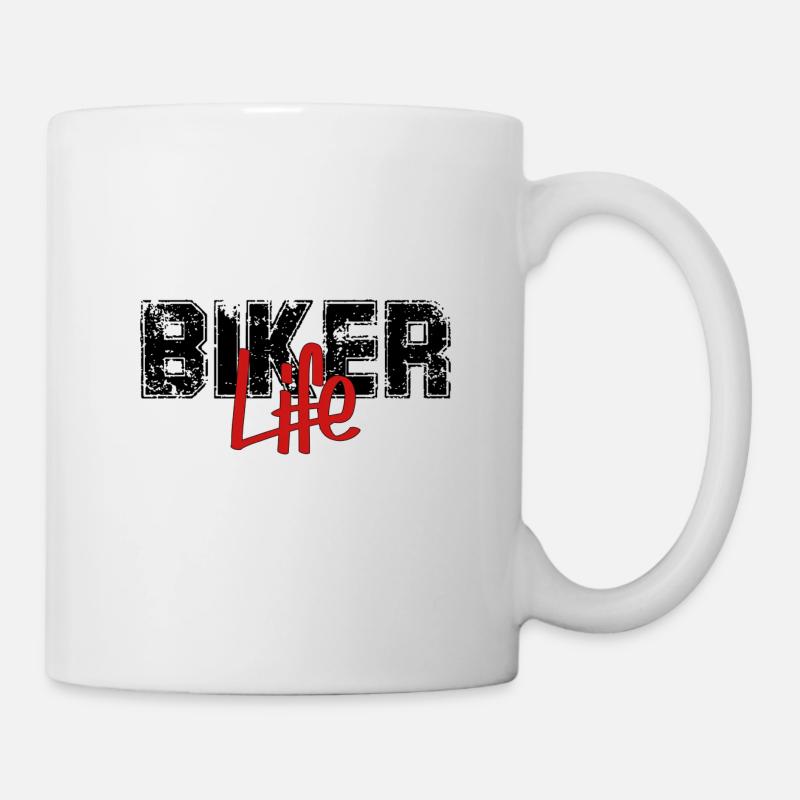 La vie des motards - Mug blanc - blanc