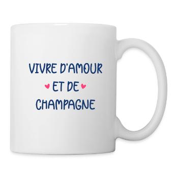 Vivre d'amour de - Mug blanc - blanc - Droite