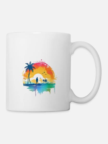 Beach Sunset - Mug - white