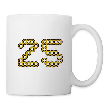25. 25 YEARS. 25th ANNIVERSARY. 25 YEARS ANNIVERSARY. - Mug - white - Right