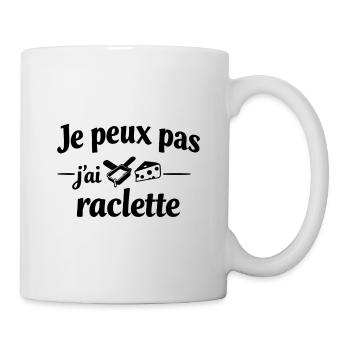 I Can't I Raclette – Winter Humor Fun - Mug - white - Right