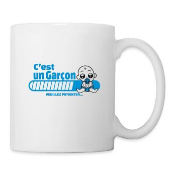 annonce grossesse - c'est un garçon - Mug blanc - blanc - Droite