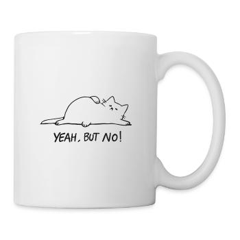 Yeah but no funny cat shirt cat cat design - Mug - white - Right