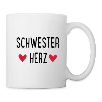 SCHWESTERHERZ - Tasse - Weiß - Rechts