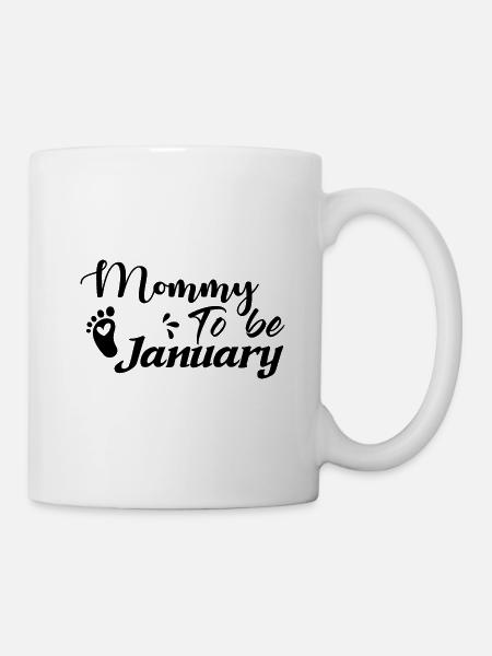 Werdende Mutter Januar - Tasse - Weiß
