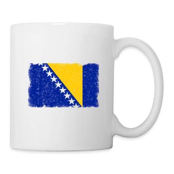 Bosnia and Herzegovina Bosnian Flag Vintage - Mug - white - Right