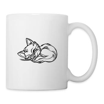 Mignon chaton endormi mignon - Mug blanc - blanc - Droite