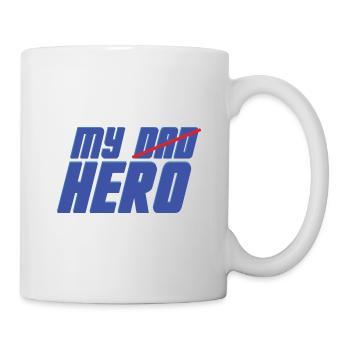 My Dad/Hero Father Birthday Gift tshirt - Mug - white - Right