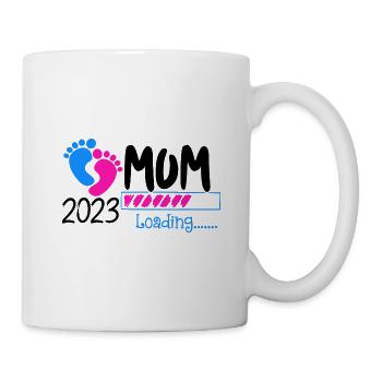 Maman chargeant 2023, future maman 2023 - Mug blanc - blanc - Droite