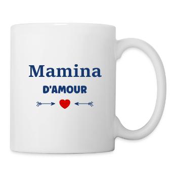 Mamina d'amour - Mug blanc - blanc - Droite
