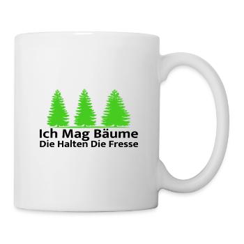 Ich Mag Bäume Die Halten Die Fresse - Waldliebe - Tasse - Weiß - Rechts