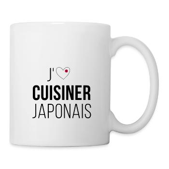 J'aime cuisiner japonais - Mug blanc - blanc - Droite