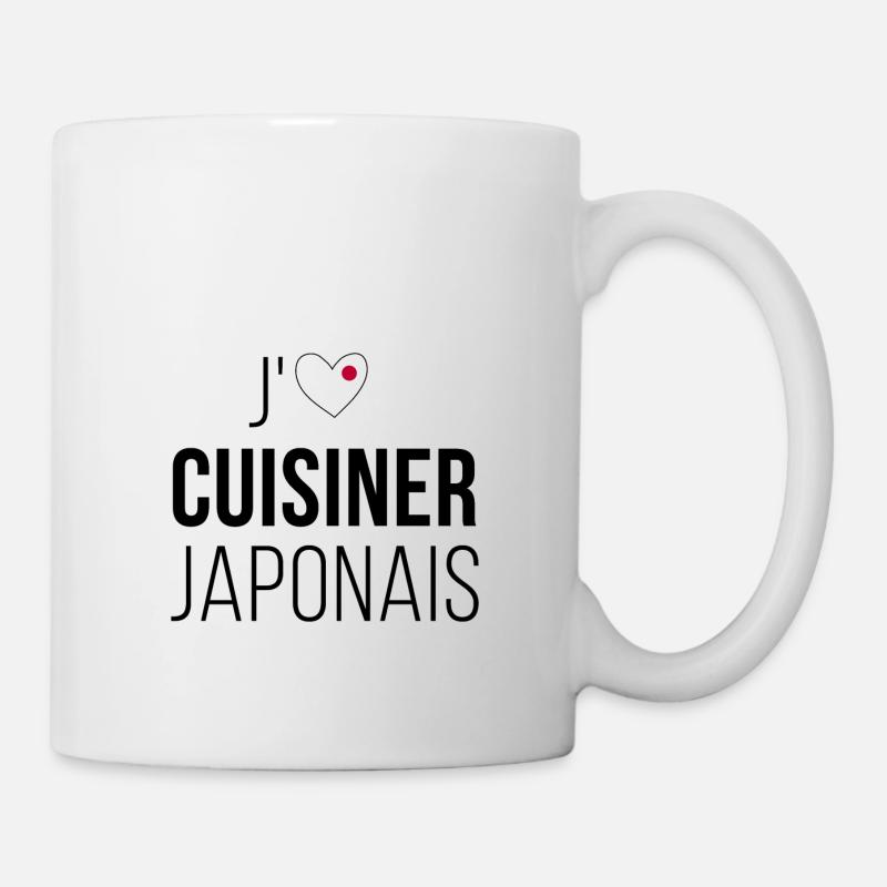 J'aime cuisiner japonais - Mug blanc - blanc