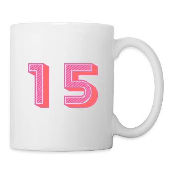 15. 15 ANS. 15e ANNIVERSAIRE. ANNIVERSAIRE 15 ANS. - Mug blanc - blanc - Droite