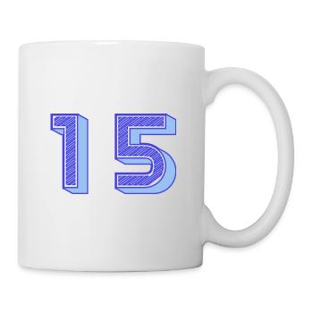 15. 15 ANS. 15e ANNIVERSAIRE. ANNIVERSAIRE 15 ANS. - Mug blanc - blanc - Droite