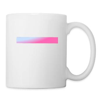 Balken Blau & Pinker Farbverlauf - Tasse - Weiß - Rechts