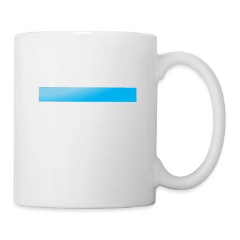 Ice-Blauer Farbverlauf Balken - Tasse - Weiß - Rechts