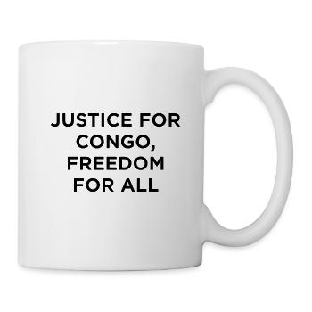Free Congo – Justice and Freedom for All - Mug - white - Right
