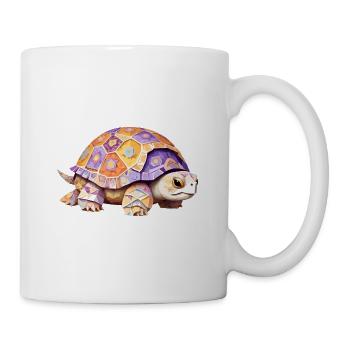 Tortue Ludique Adorable Amusant Animal Coloré - Mug blanc - blanc - Droite