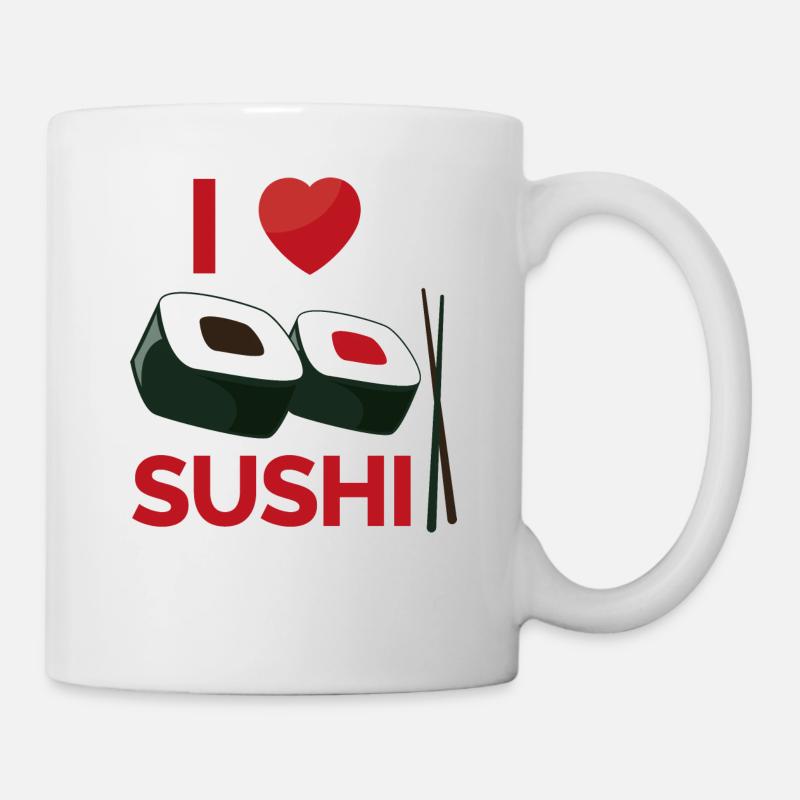 Ich liebe Sushi - Tasse - Weiß