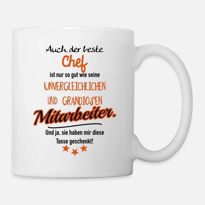 bester Chef grandiose Mitarbeiter - Tasse - Weiß