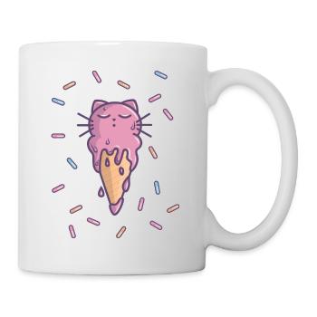 Cat'ce cream - Mug blanc - blanc - Droite