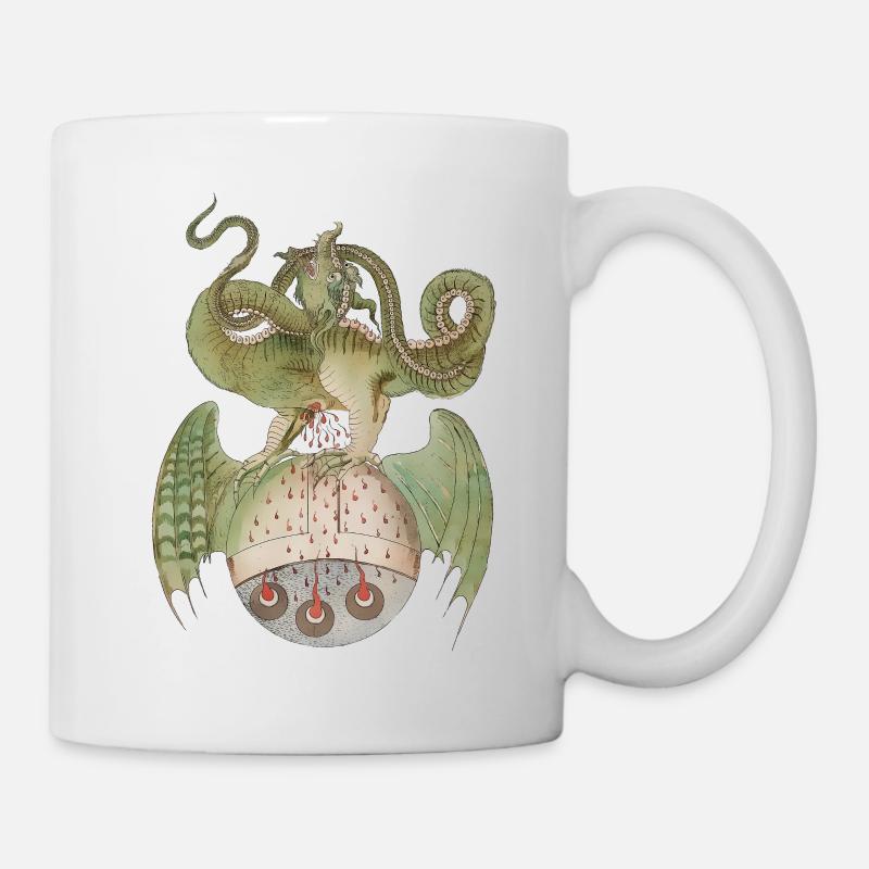 Mittelalter Drache - Tasse - Weiß