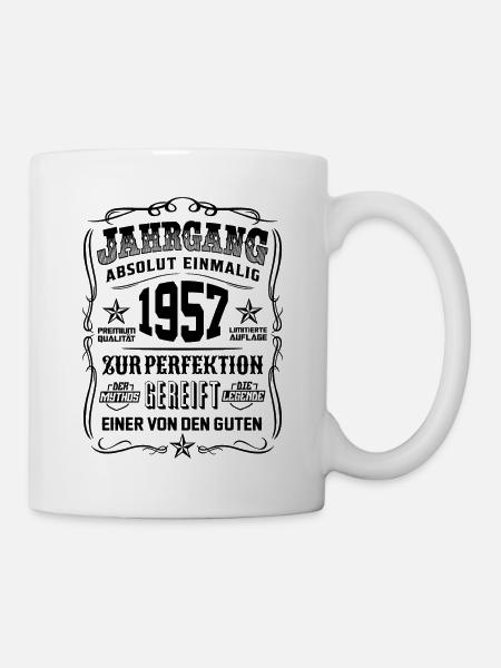 Jahrgang 1957 Geschenk 62. Geburtstag 62 jahre - Tasse - Weiß