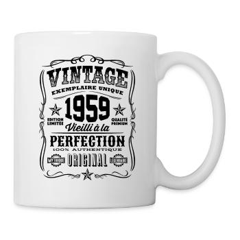 Vintage 1959 Cadeau Anniversaire 60 Ans - Mug blanc - blanc - Droite