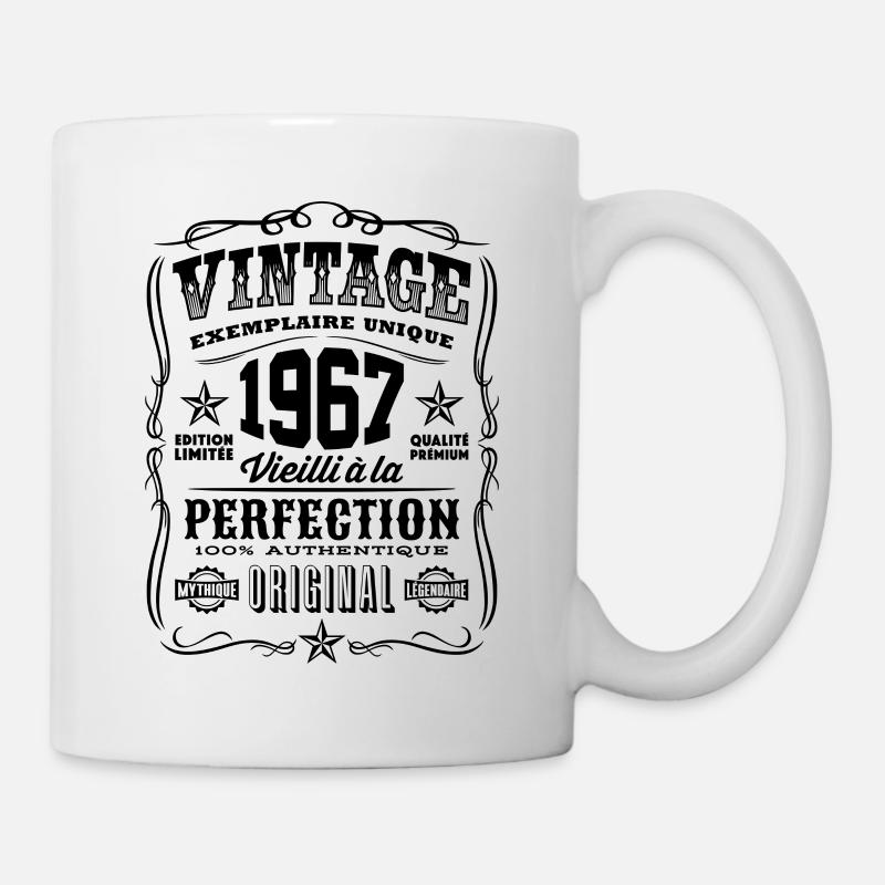 Vintage 1967 Cadeau Anniversaire 52 Ans - Mug blanc - blanc