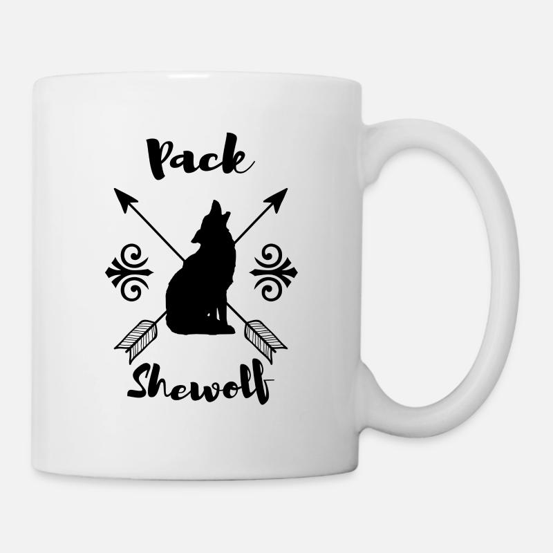 Pack Sie-Wolf. Geschenke für Mama. Mutter. Mama wolf - Tasse - Weiß