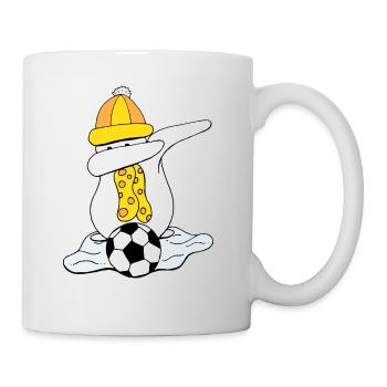 Christmas Snowman Dabbing Football - Mug - white - Right