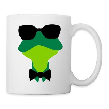 grenouille avec des lunettes de soleil - Mug blanc - blanc - Droite