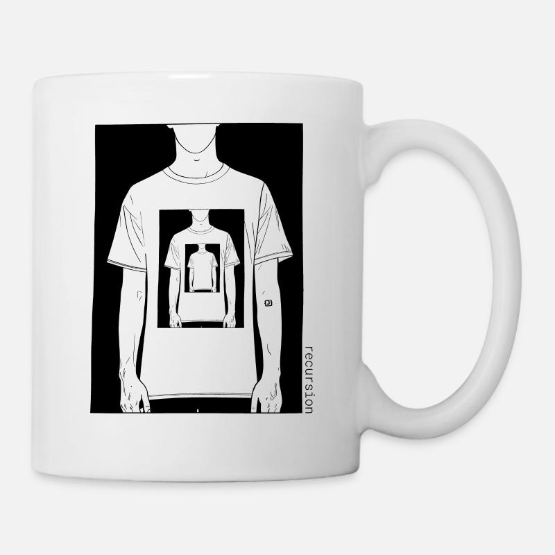 Récursivité | Marcher | Répétez | Illusion d’optique - Mug blanc - blanc