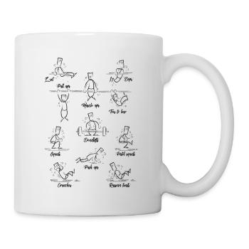 Calisthenics all - Gym Sporty Workout! Do it! - Tasse - Weiß - Rechts