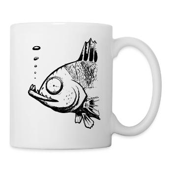 Dernière portée BadBarsch - Pêche, Cadeau pêcheur - Mug blanc - blanc - Droite