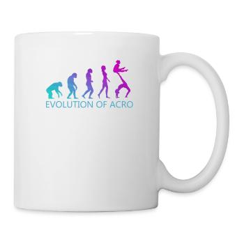 Evolution der Akro-Gymnastik - Tasse - Weiß - Rechts