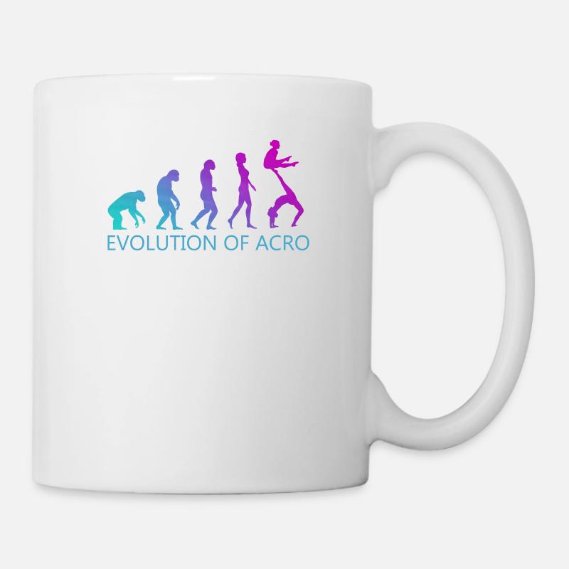 Evolution de la gymnastique acro - Mug blanc - blanc
