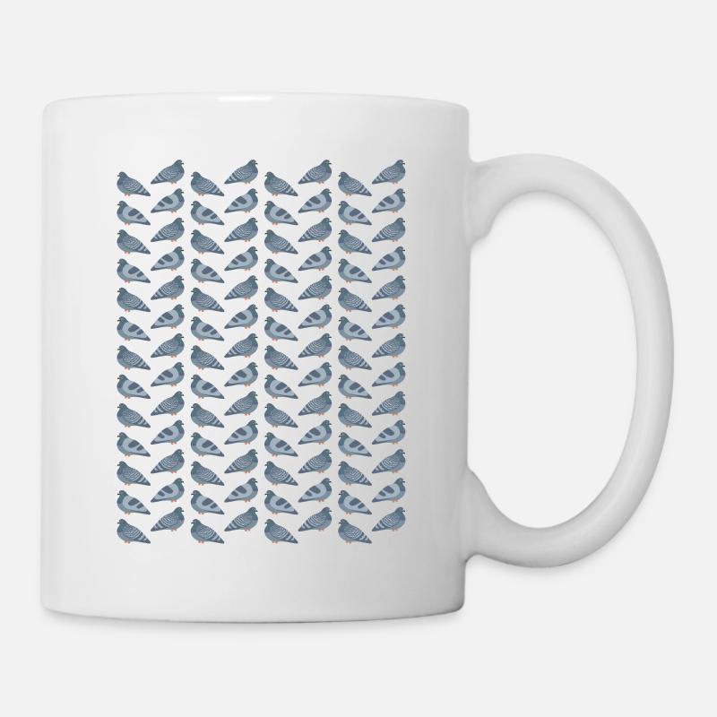 Pigeon Pattern Friends - Tasse - Weiß