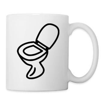 Toilette Klo Design WC Schwarz - Mug blanc - blanc - Droite