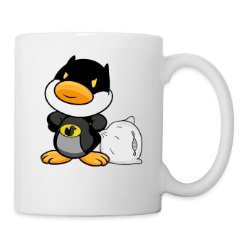 Bettmann duck, super hero, duck, tired! -Love tea - Mug - white - Right