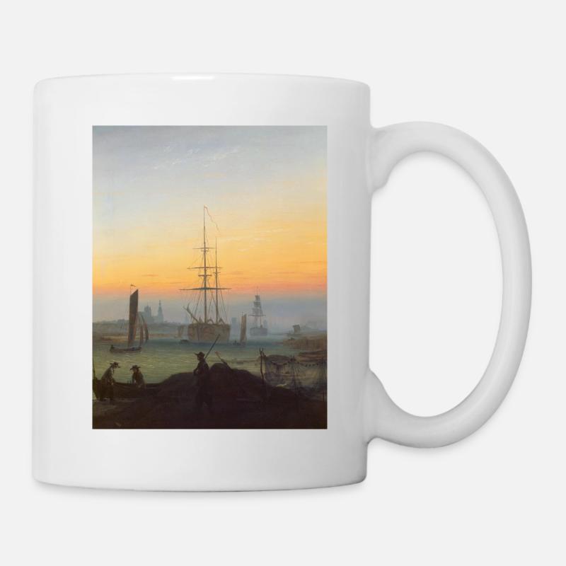 Caspar David Friedrich - Port de Greifswald - Mug blanc - blanc